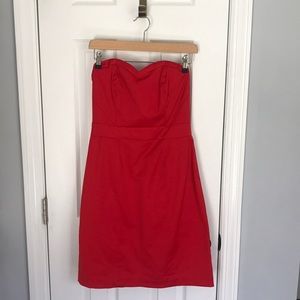 H&M Red Strapless Dress